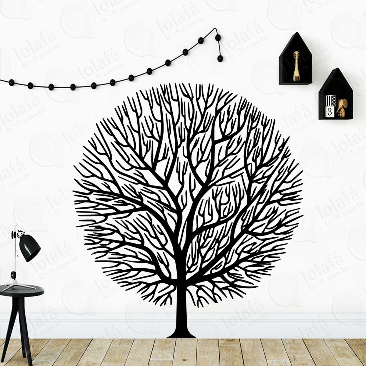 mandala Árvore da vida para cultivar a vida eterna adesivo de parede decorativo para casa, quarto, sala e vidro - mod:148