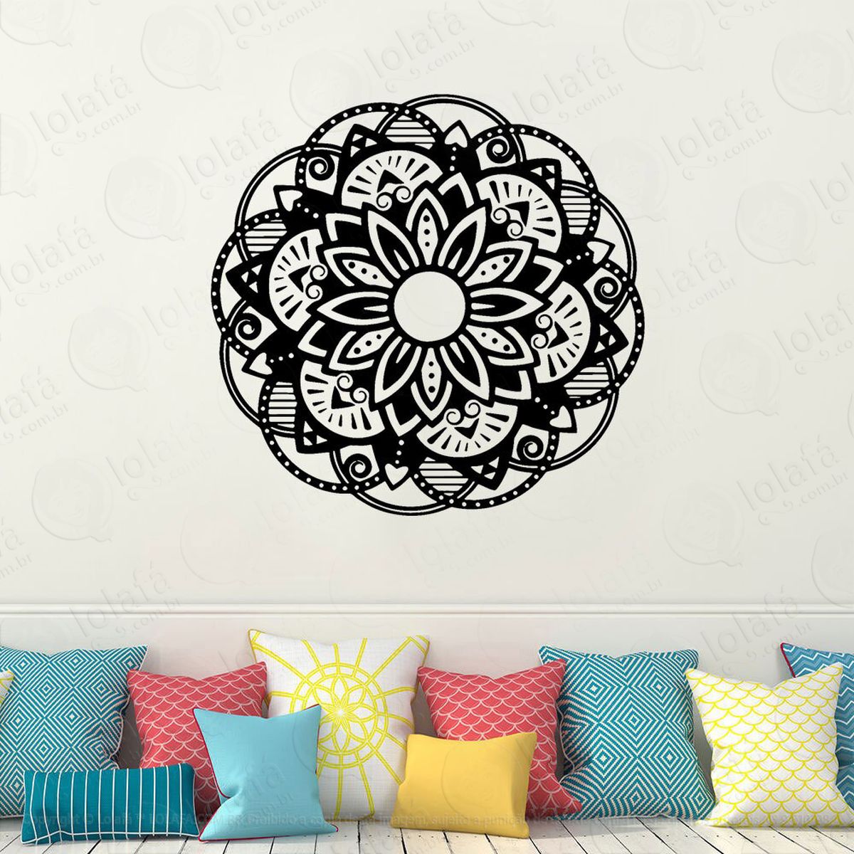 mandala para atrair dinheiro e prosperidade adesivo de parede decorativo para casa, quarto, sala e vidro - mod:150