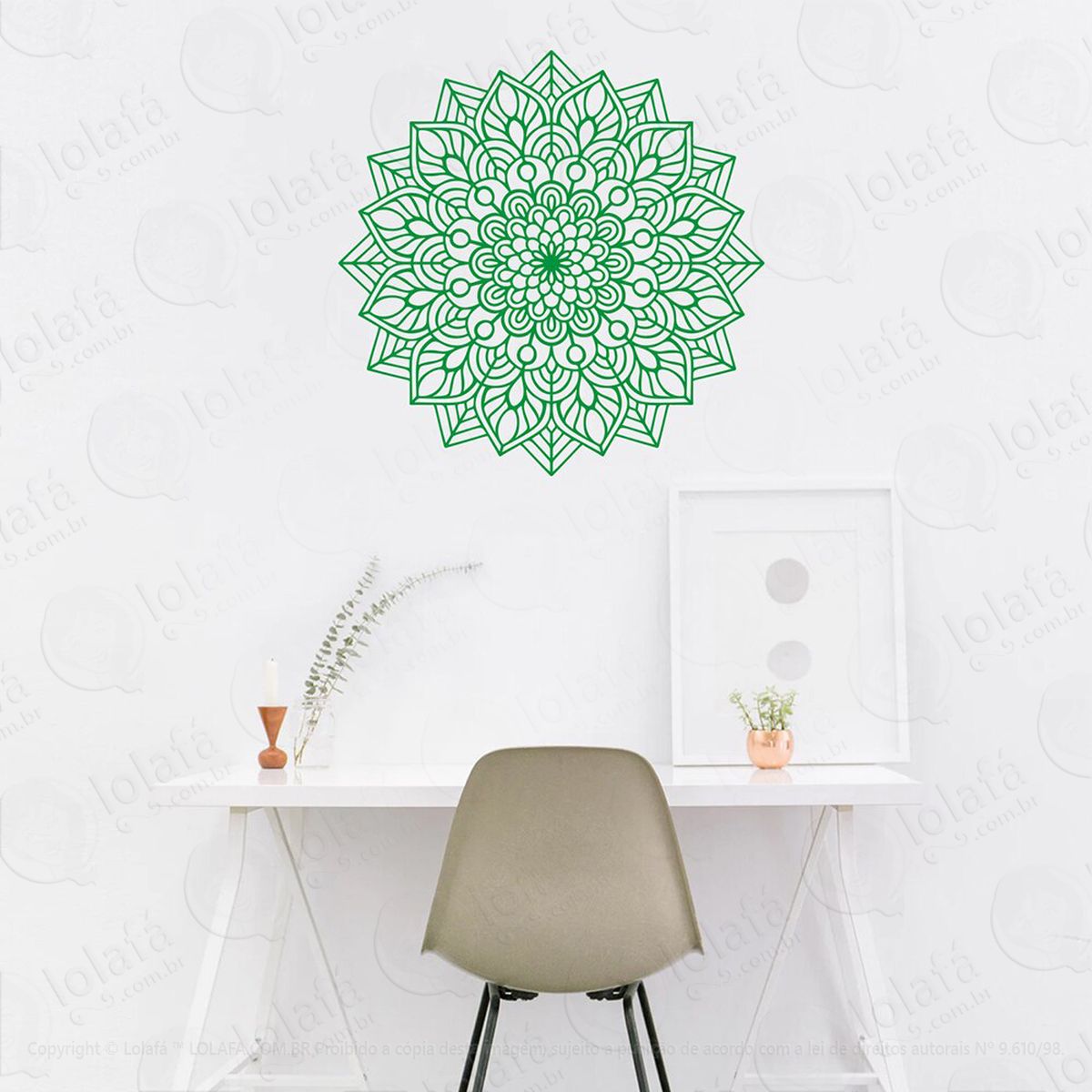 mandala para foco no objetivo adesivo de parede decorativo para casa, quarto, sala e vidro - mod:157