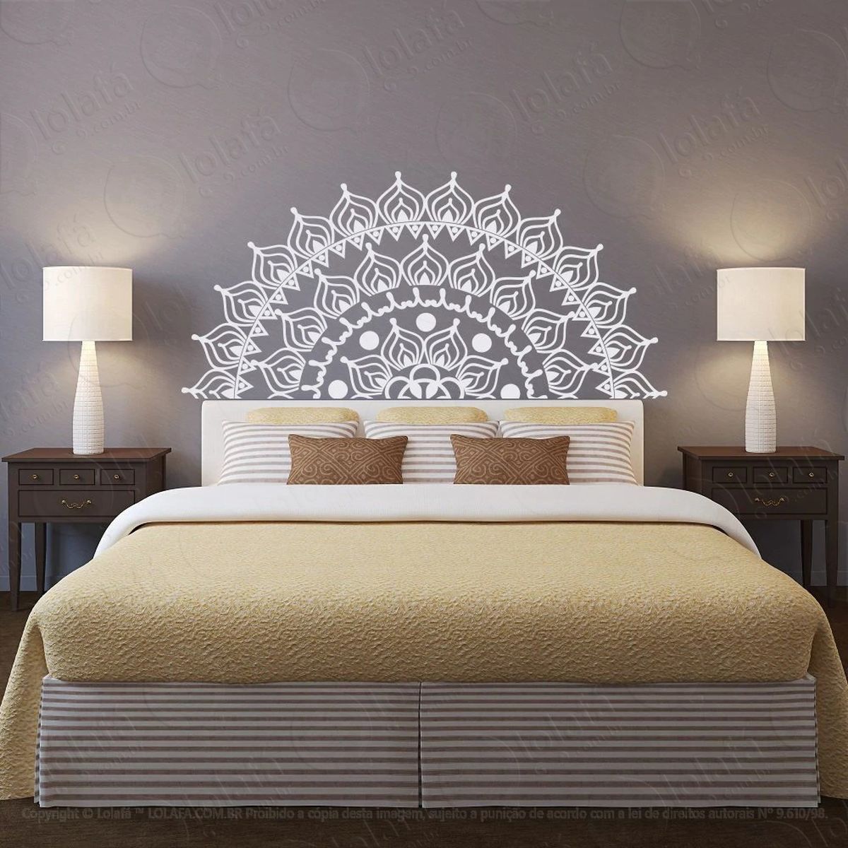 mandala para sucesso no amor adesivo de parede decorativo para casa, quarto, sala e vidro - mod:198