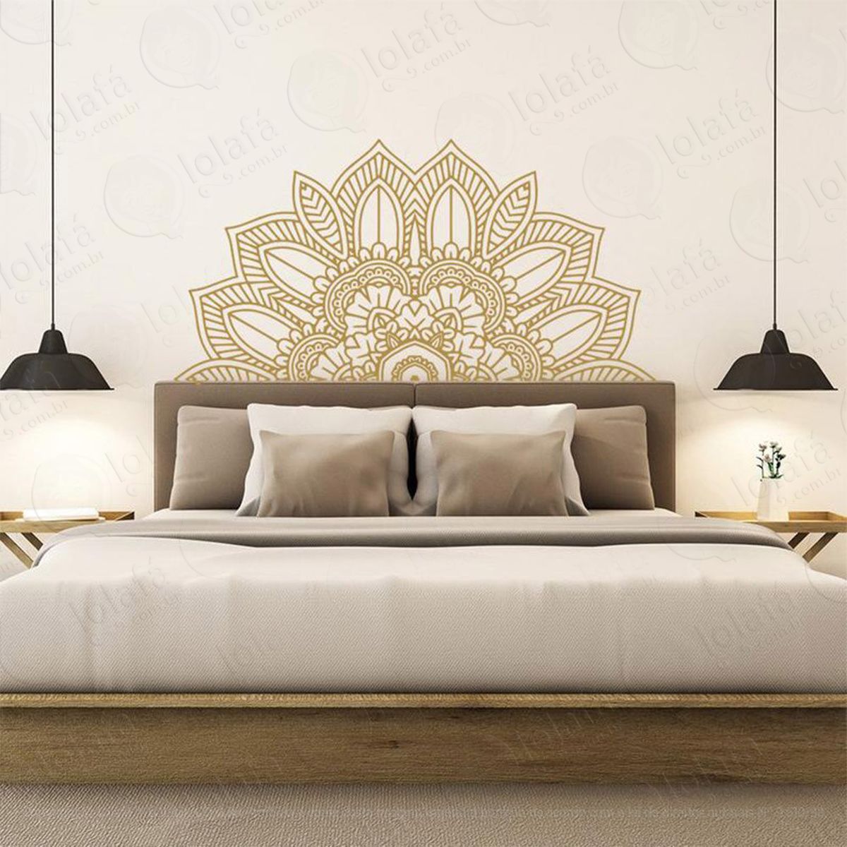 mandala para equilíbrio no amor adesivo de parede decorativo para casa, quarto, sala e vidro - mod:201