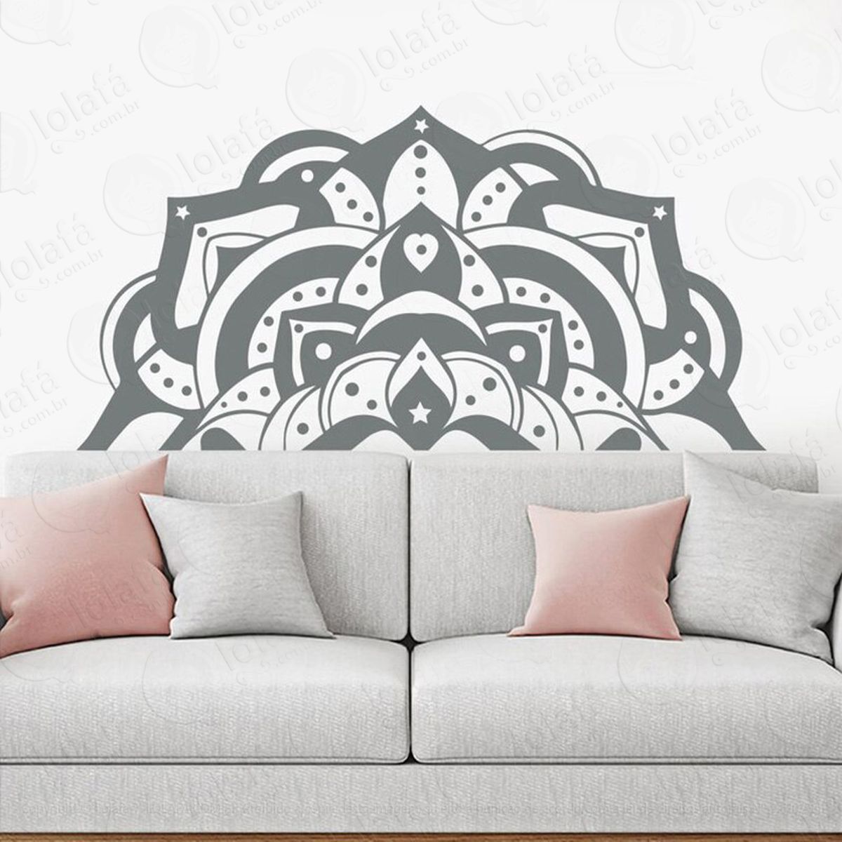 mandala para proteção do lar adesivo de parede decorativo para casa, quarto, sala e vidro - mod:212