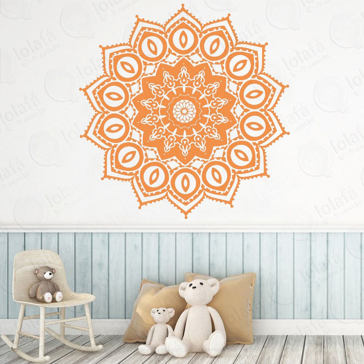 mandala para proteção da família adesivo de parede decorativo para casa, quarto, sala e vidro - mod:213