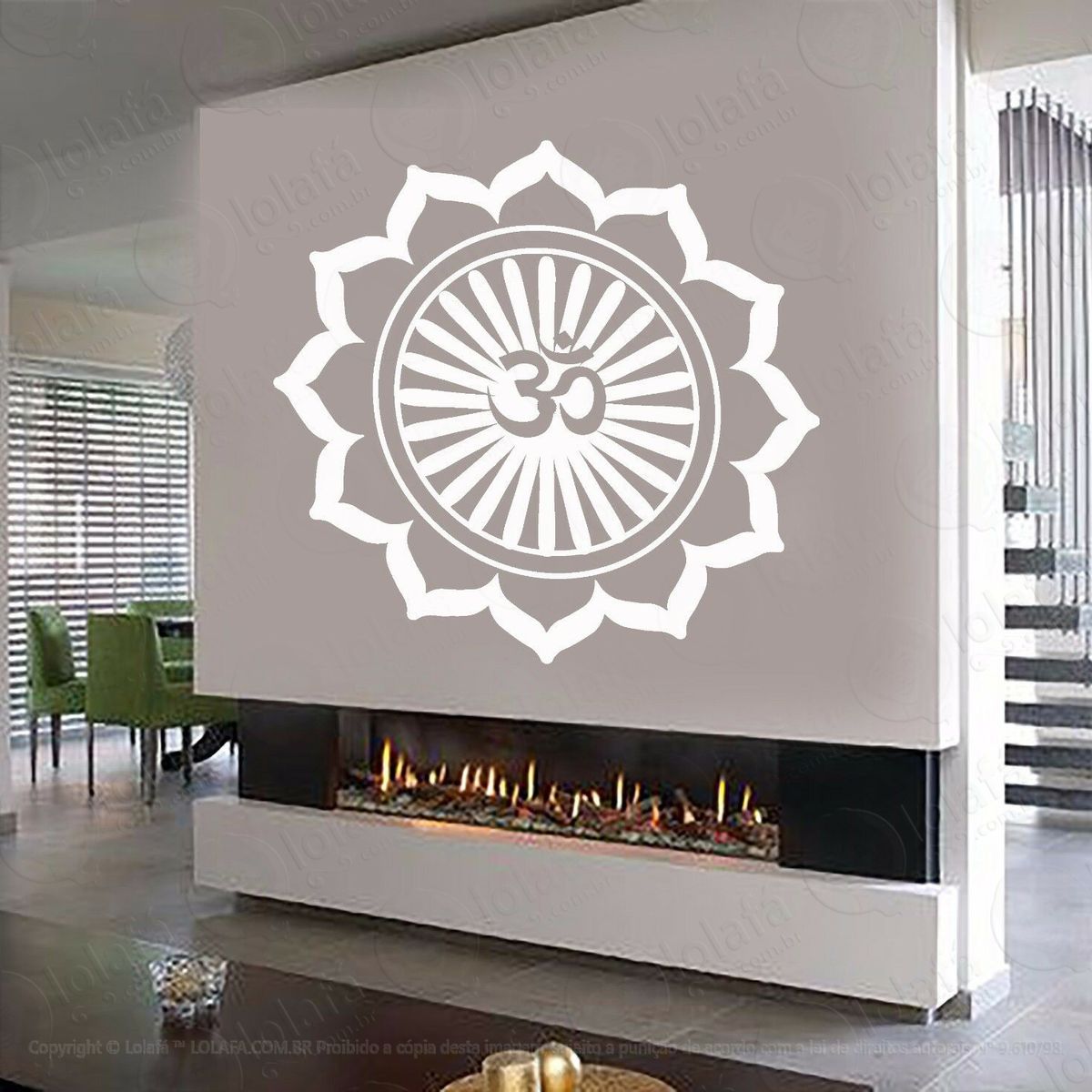 mandala para equilíbrio financeiro adesivo de parede decorativo para casa, quarto, sala e vidro - mod:224