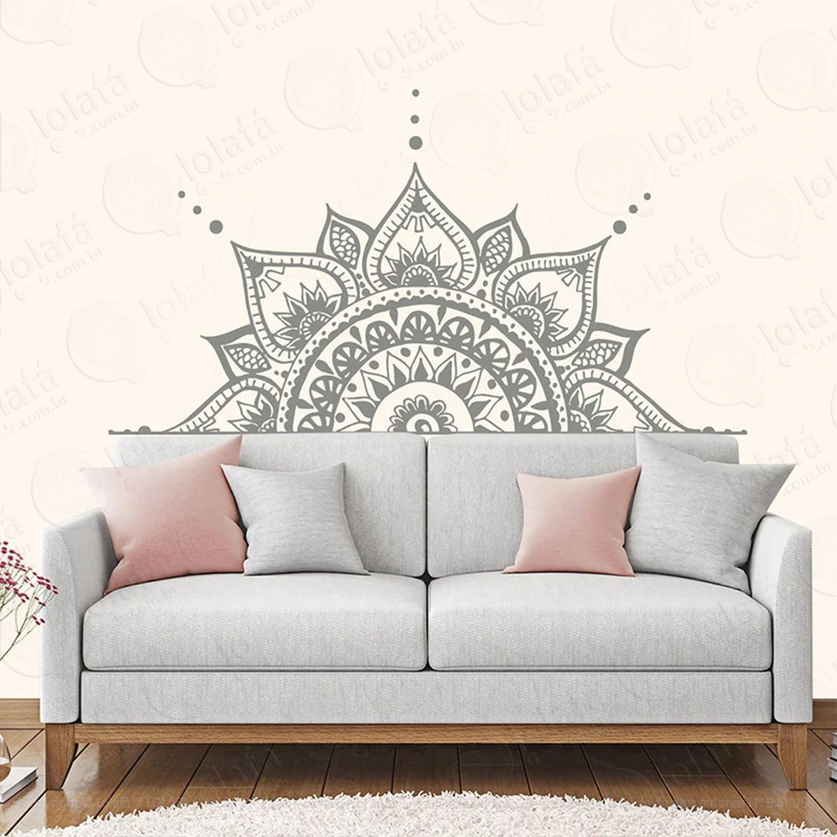 mandala para sucesso na vida adesivo de parede decorativo para casa, quarto, sala e vidro - mod:231