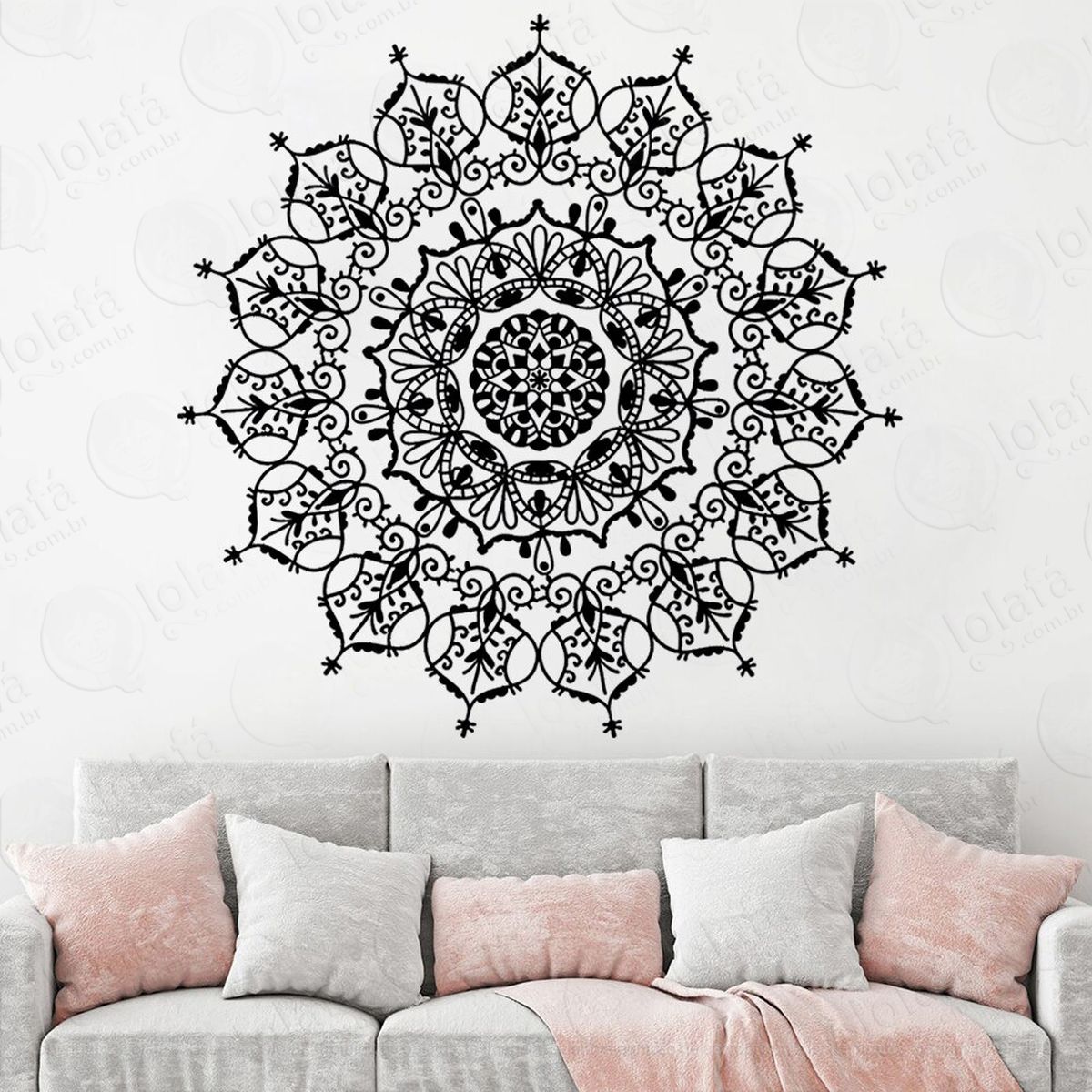 mandala para conquistar seus objetivos adesivo de parede decorativo para casa, quarto, sala e vidro - mod:240