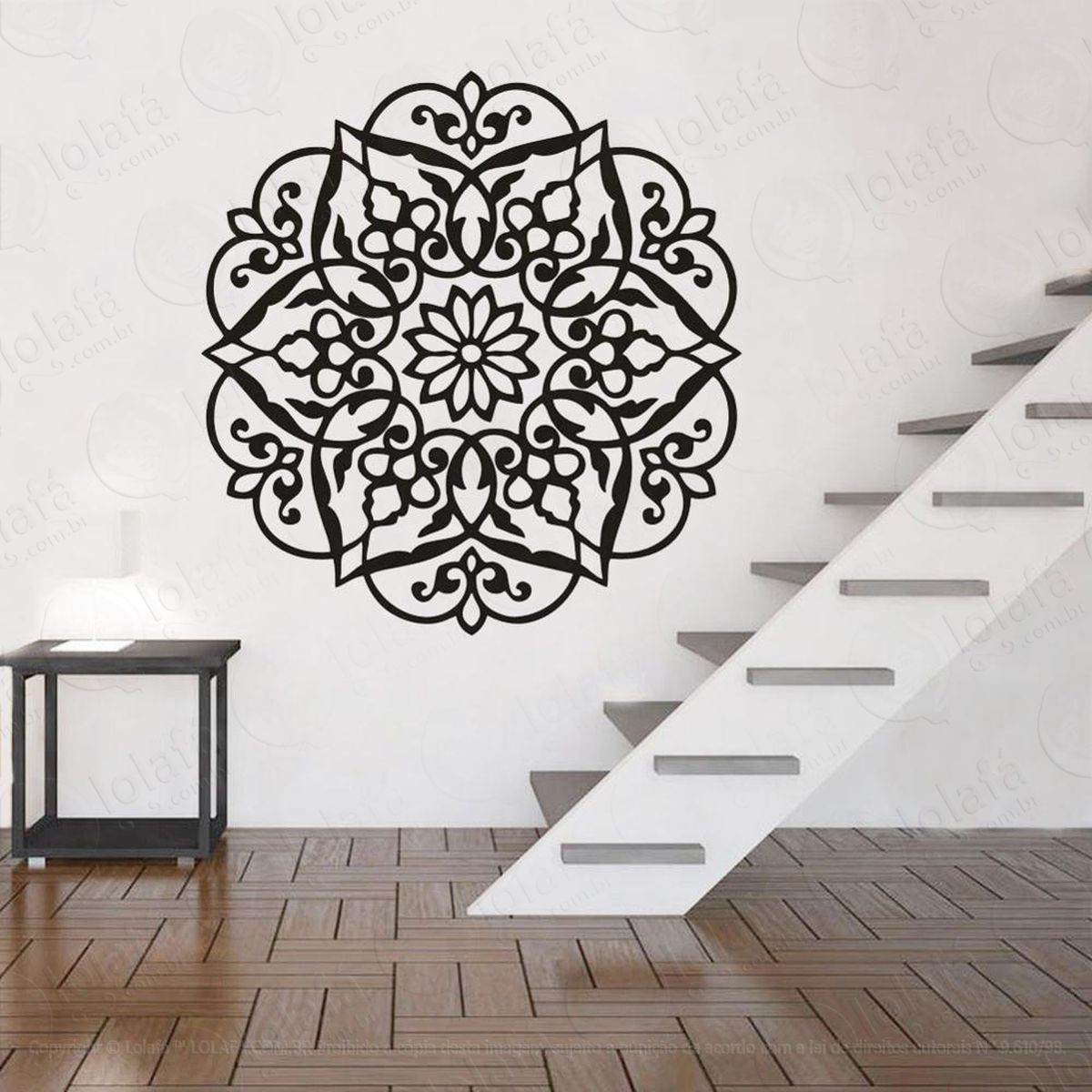 mandala para atrair dinheiro adesivo de parede decorativo para casa, quarto, sala e vidro - mod:244