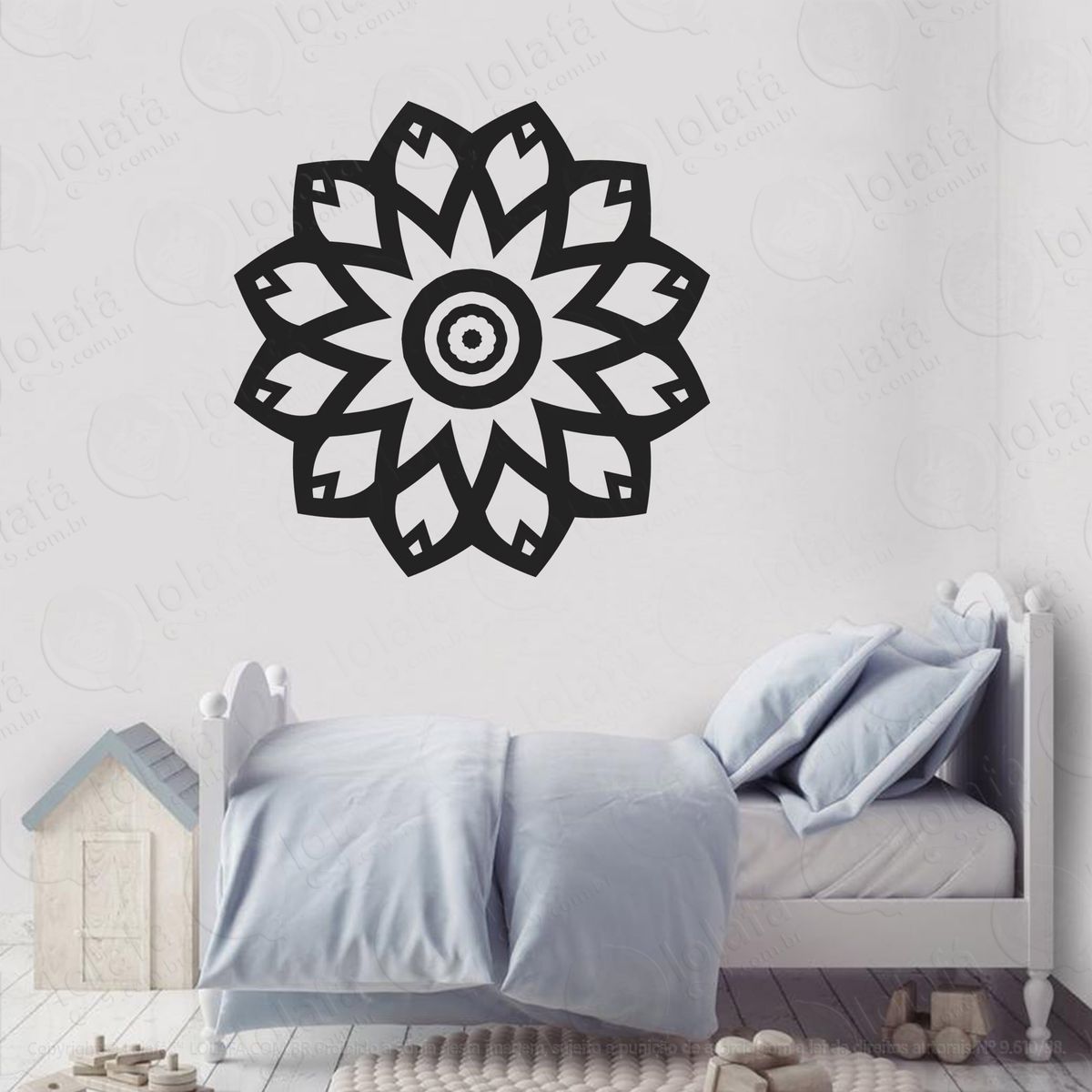 mandala para proteção adesivo de parede decorativo para casa, quarto, sala e vidro - mod:255