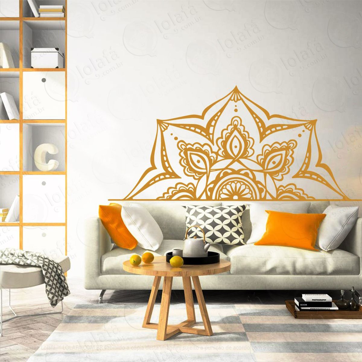 mandala para atrair dinheiro e prosperidade adesivo de parede decorativo para casa, quarto, sala e vidro - mod:260