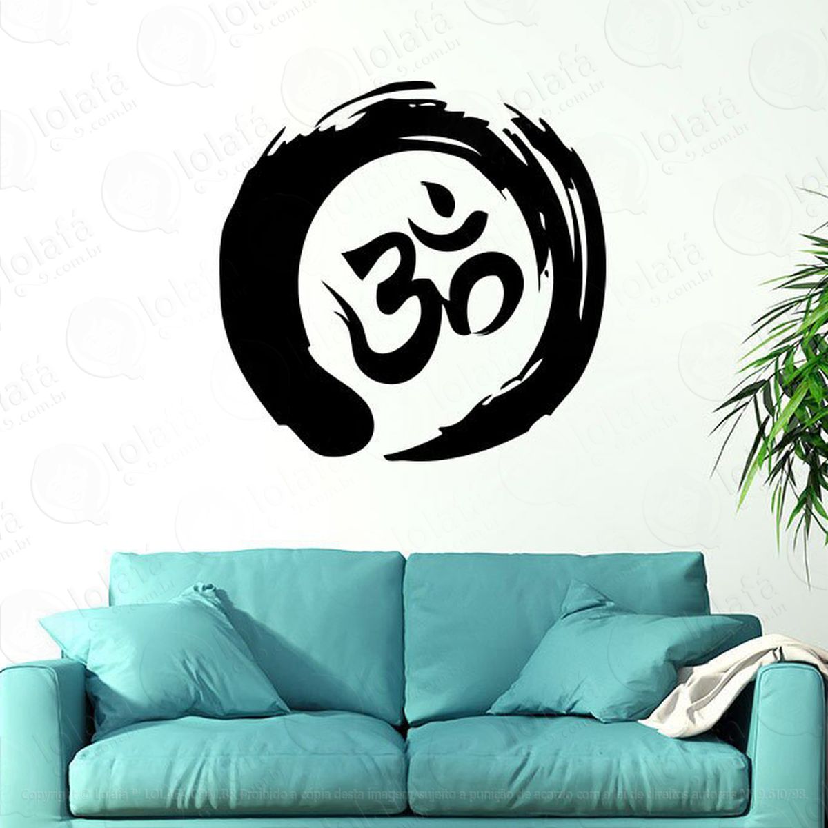 mandala para elevar o desenvolvimento espiritual adesivo de parede decorativo para casa, quarto, sala e vidro - mod:265