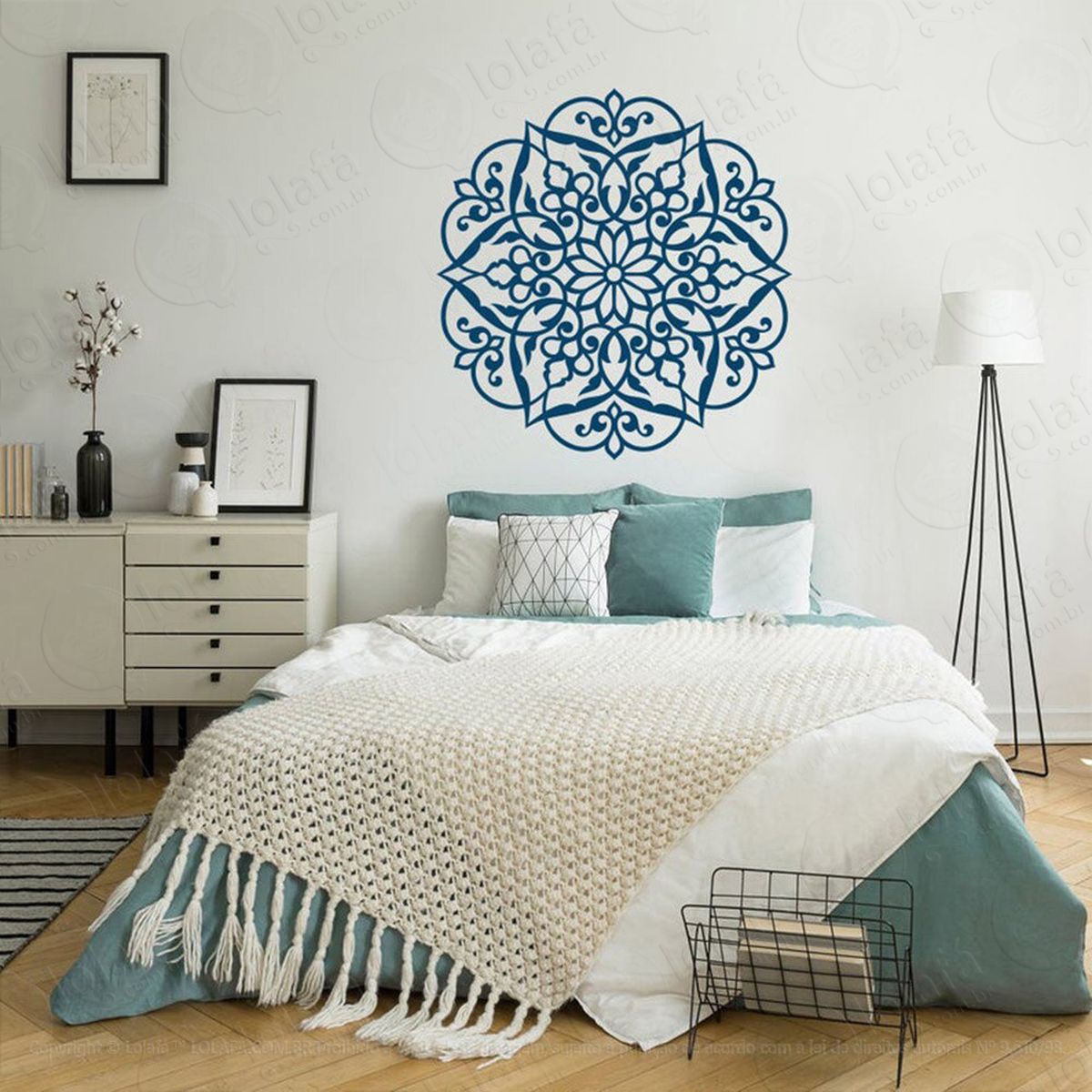 mandala da resiliência adesivo de parede decorativo para casa, quarto, sala e vidro - mod:268