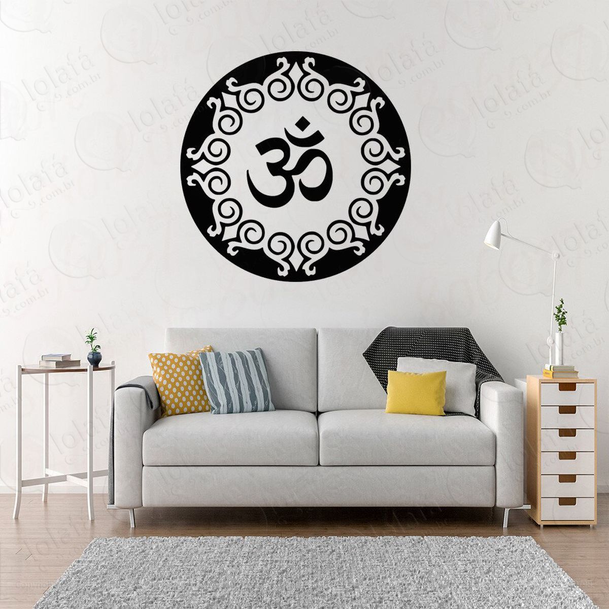 mandala para cultivar o conhecimento infinito adesivo de parede decorativo para casa, quarto, sala e vidro - mod:304