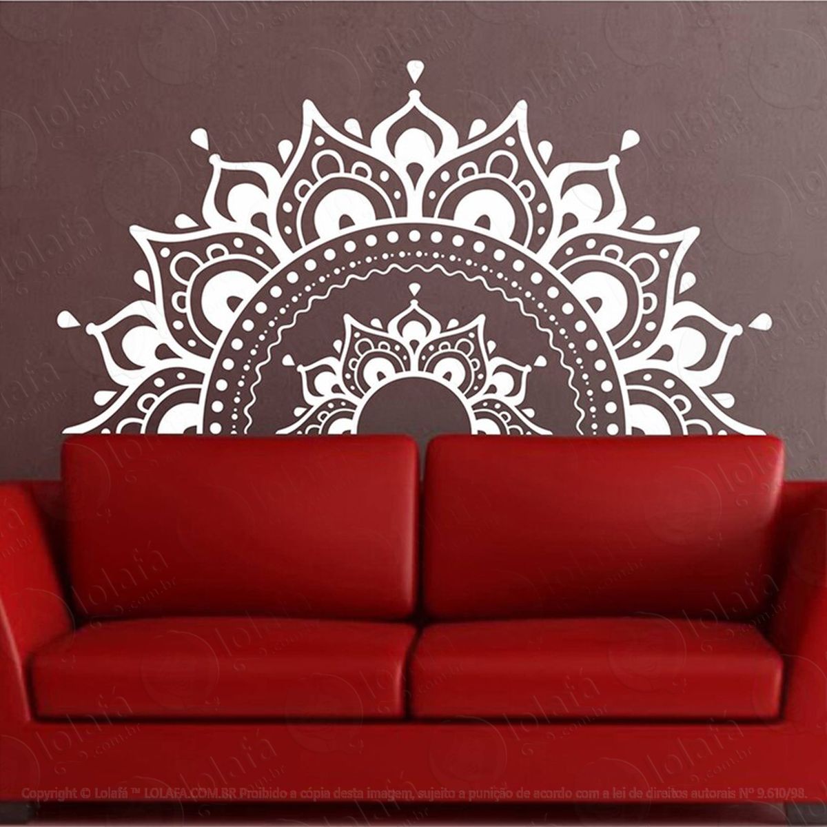 mandala para recomeçar com sabedoria adesivo de parede decorativo para casa, quarto, sala e vidro - mod:308