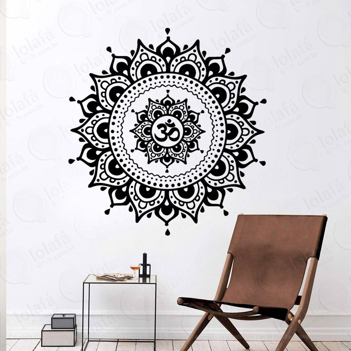 mandala para cultivar o equilíbrio adesivo de parede decorativo para casa, quarto, sala e vidro - mod:319