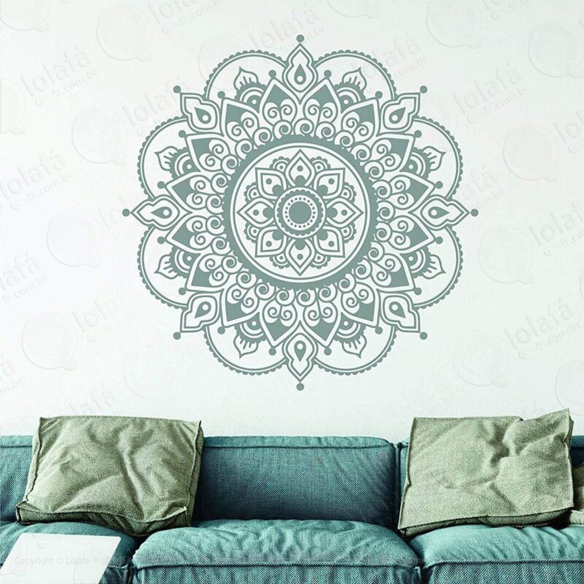 mandala para abrir caminhos adesivo de parede decorativo para casa, quarto, sala e vidro - mod:330