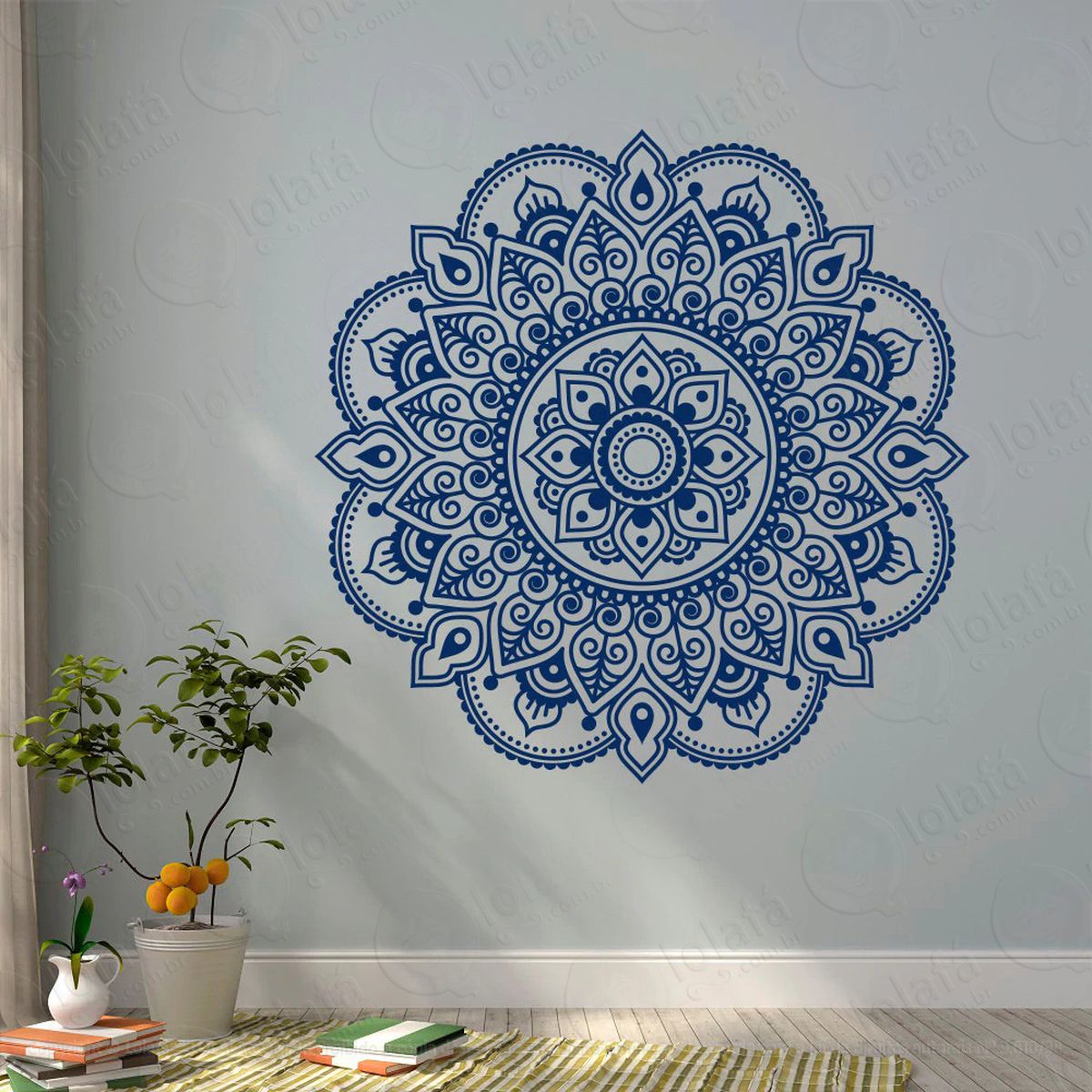 mandala para abrir caminhos adesivo de parede decorativo para casa, quarto, sala e vidro - mod:332