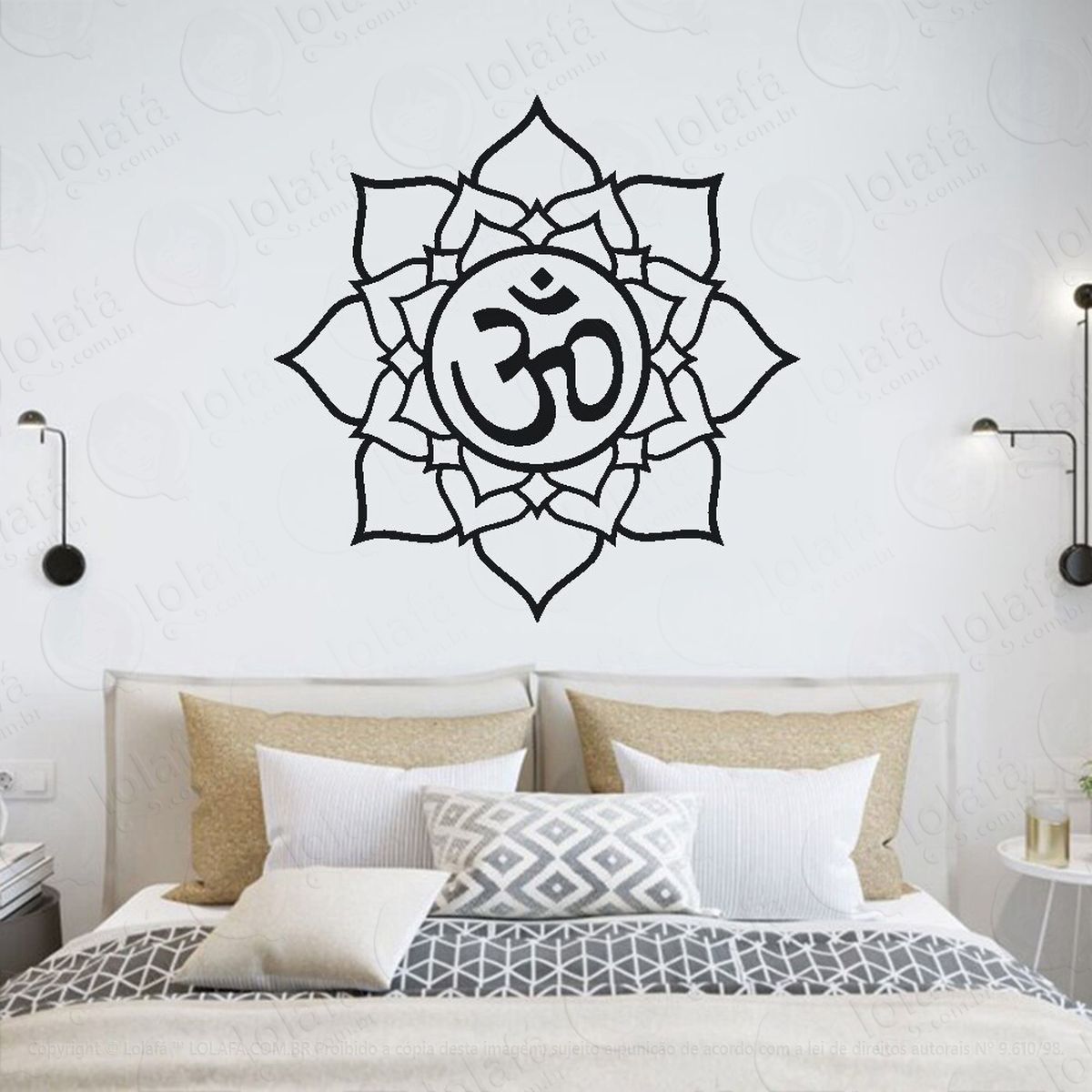 mandala para equilibrar as energias espirituais adesivo de parede decorativo para casa, quarto, sala e vidro - mod:333