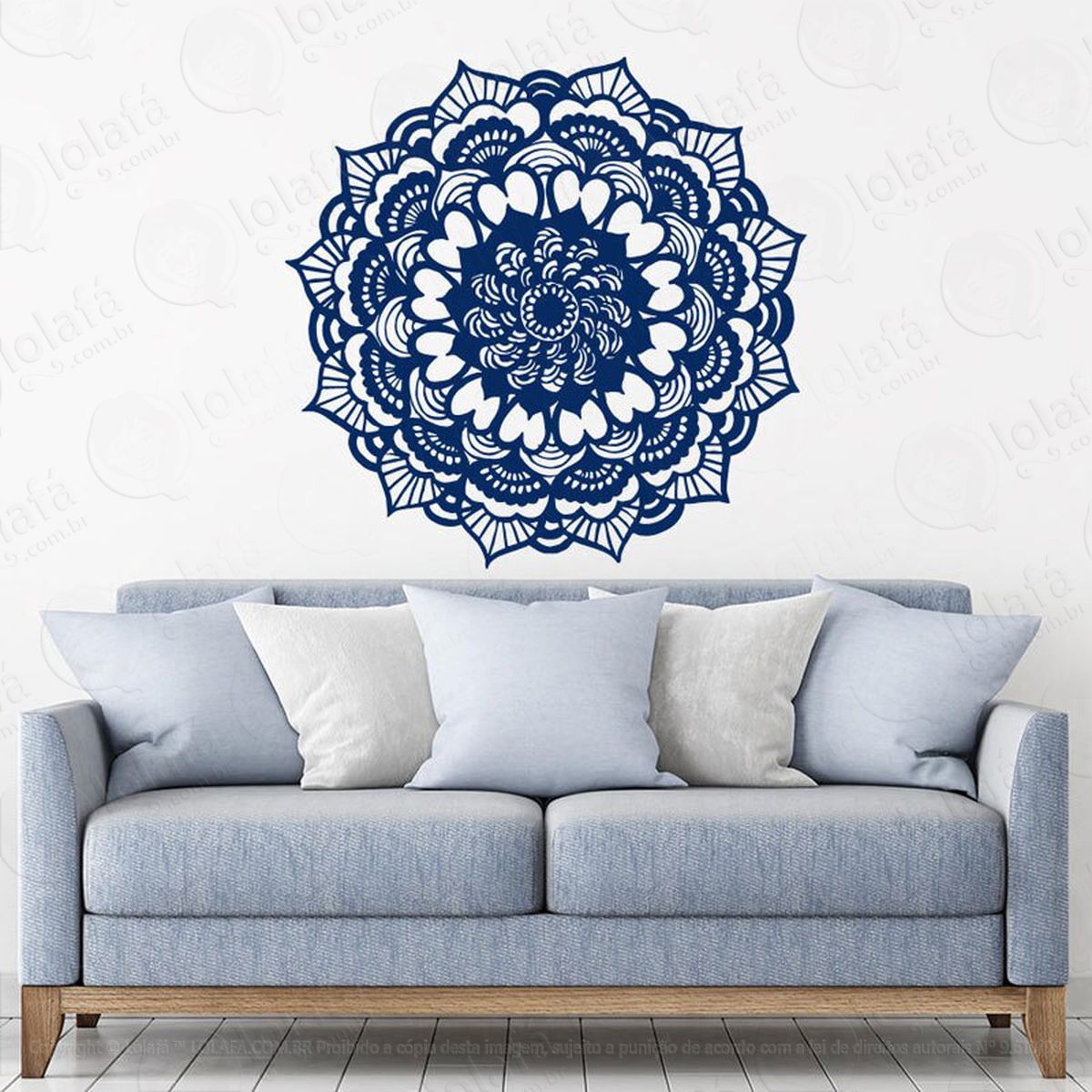 mandala para cultivar as boas ações adesivo de parede decorativo para casa, quarto, sala e vidro - mod:342