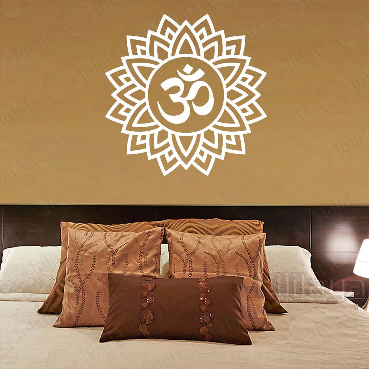 mandala para equilibrar as energias espirituais adesivo de parede decorativo para casa, quarto, sala e vidro - mod:367