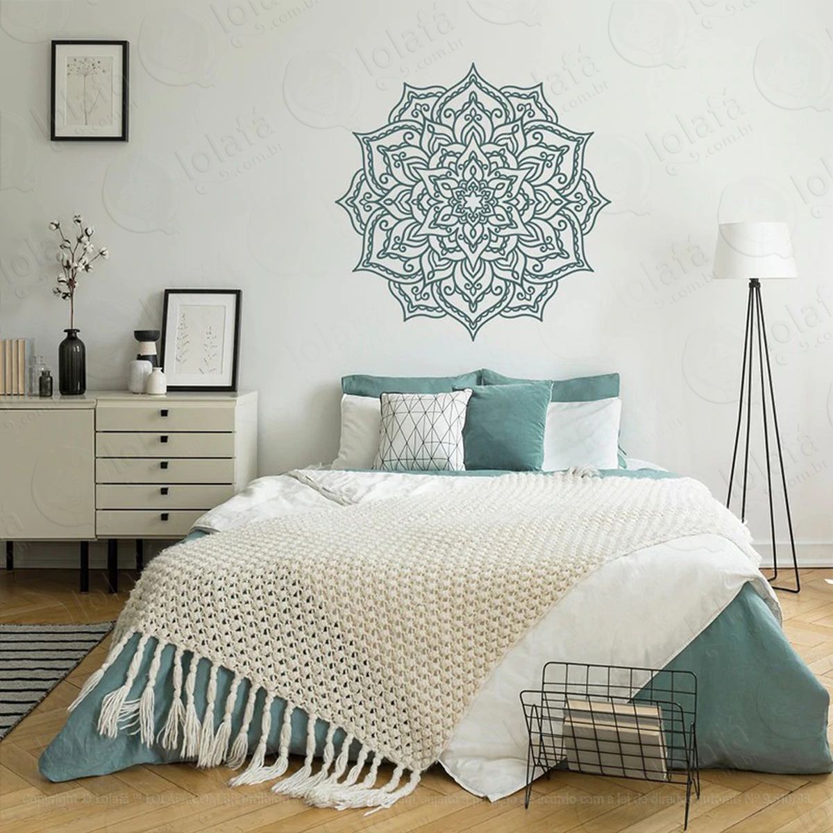 mandala do amor adesivo de parede decorativo para casa, quarto, sala e vidro - mod:383