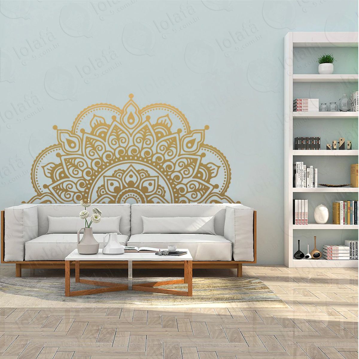 mandala para abrir caminhos adesivo de parede decorativo para casa, quarto, sala e vidro - mod:388