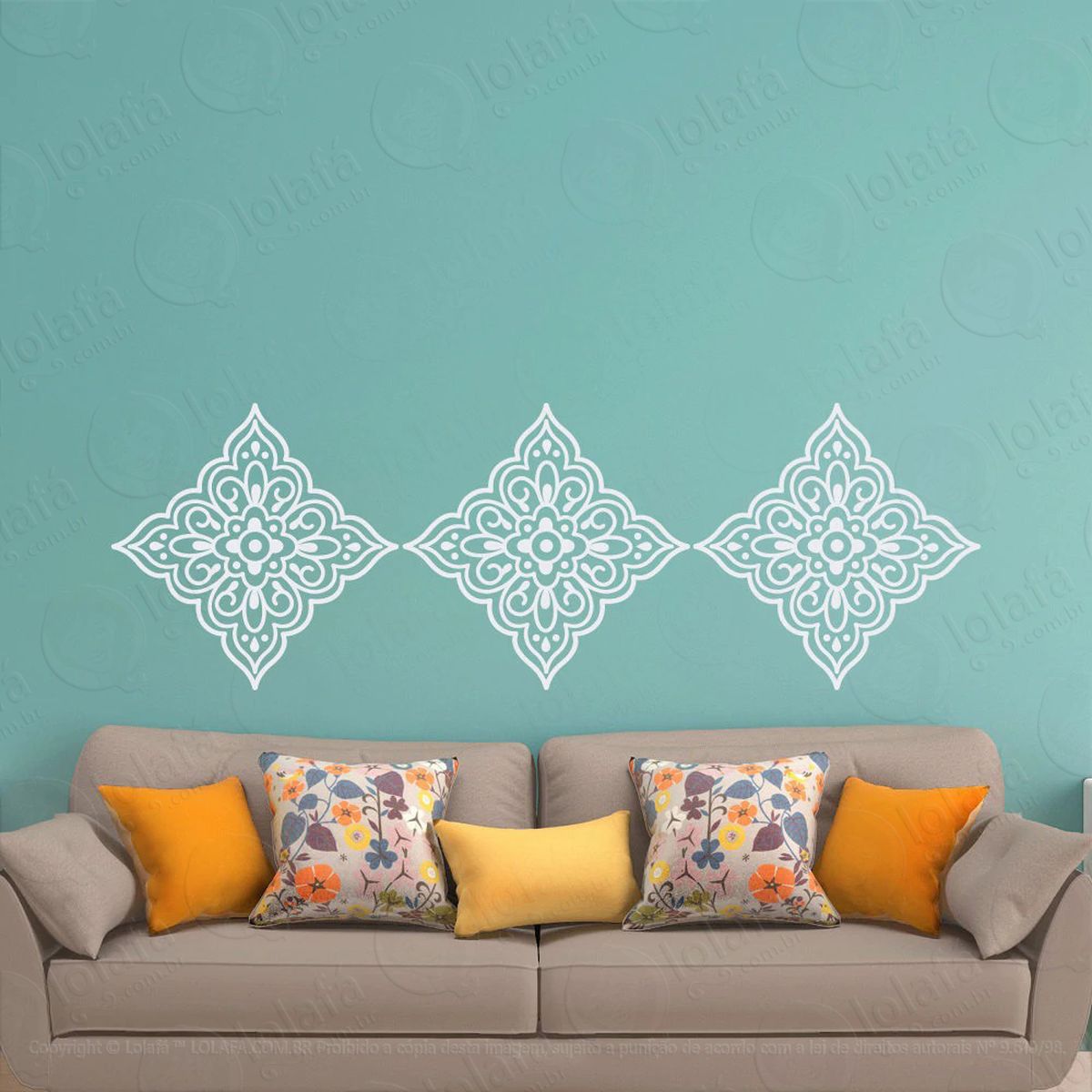 mandala para cultivar amor ao próximo adesivo de parede decorativo para casa, quarto, sala e vidro - mod:409