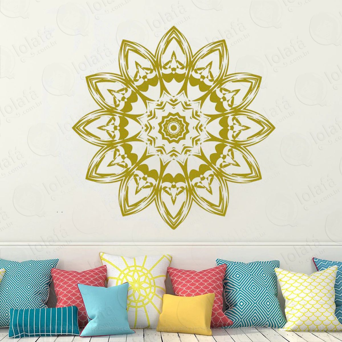 mandala para uma direção assertiva adesivo de parede decorativo para casa, quarto, sala e vidro - mod:424