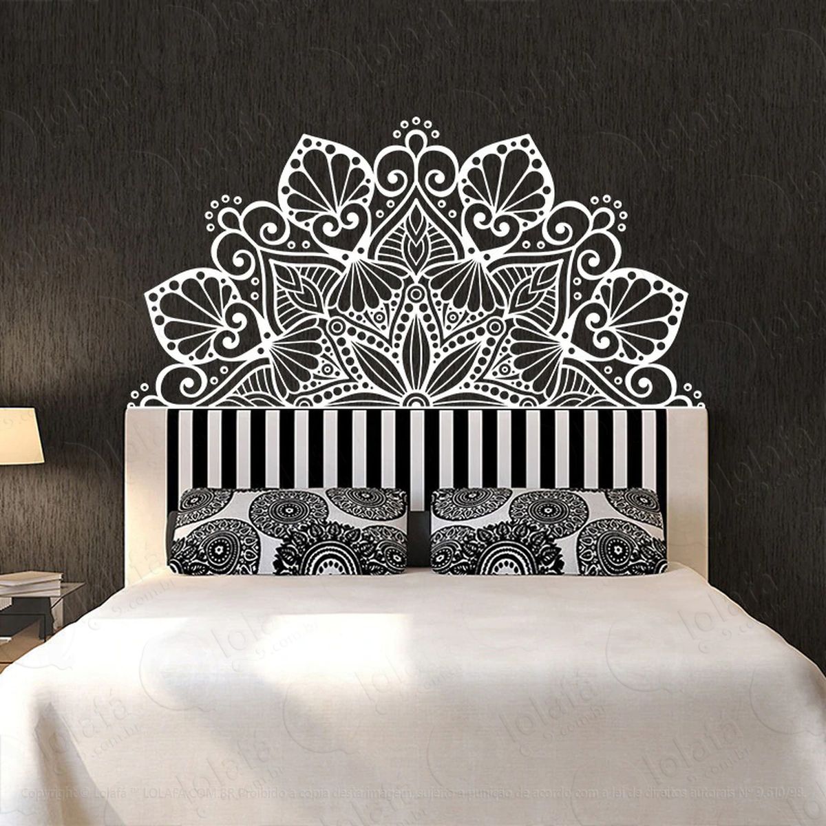 mandala para sucesso no amor adesivo de parede decorativo para casa, quarto, sala e vidro - mod:431