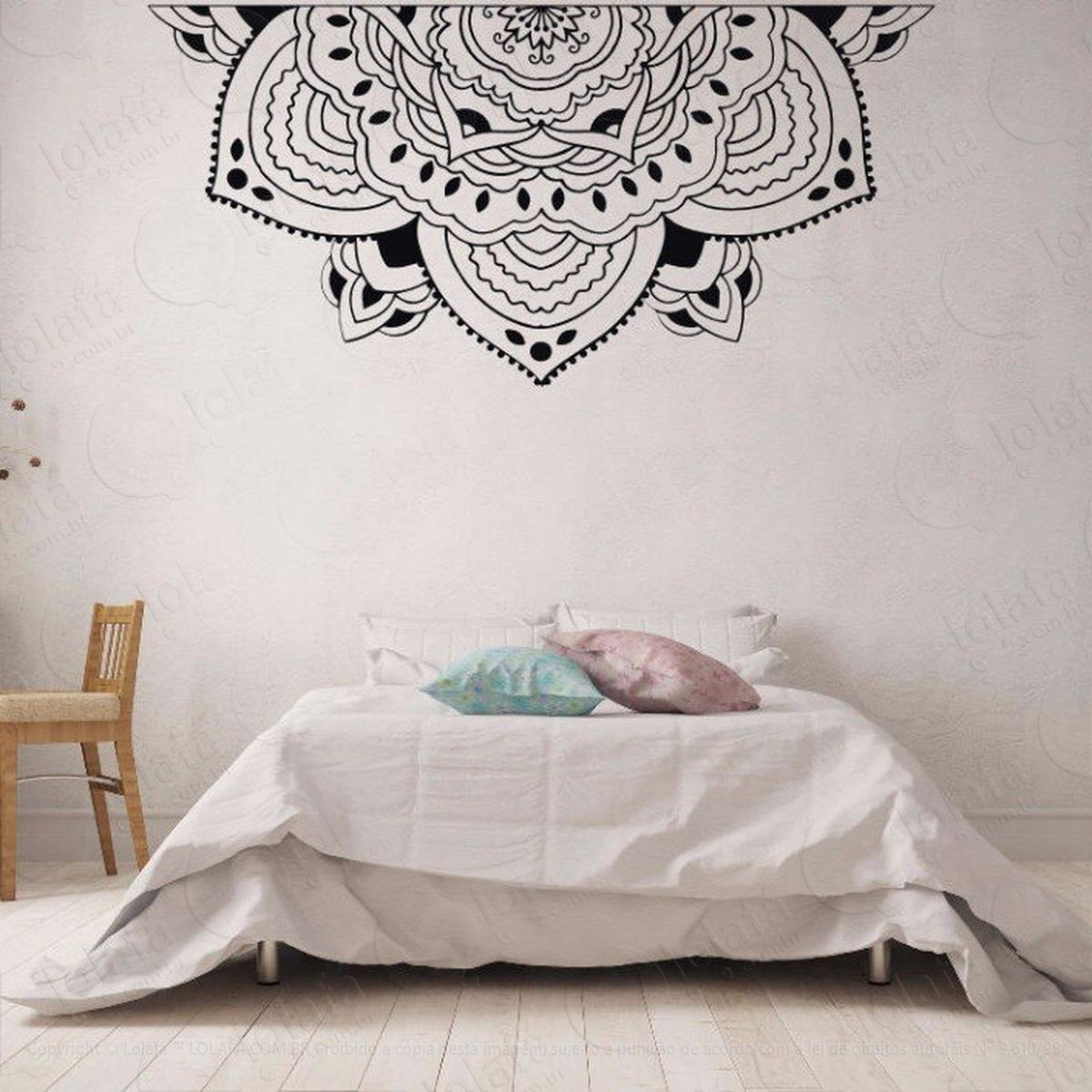 mandala para cultivar o amor adesivo de parede decorativo para casa, quarto, sala e vidro - mod:436