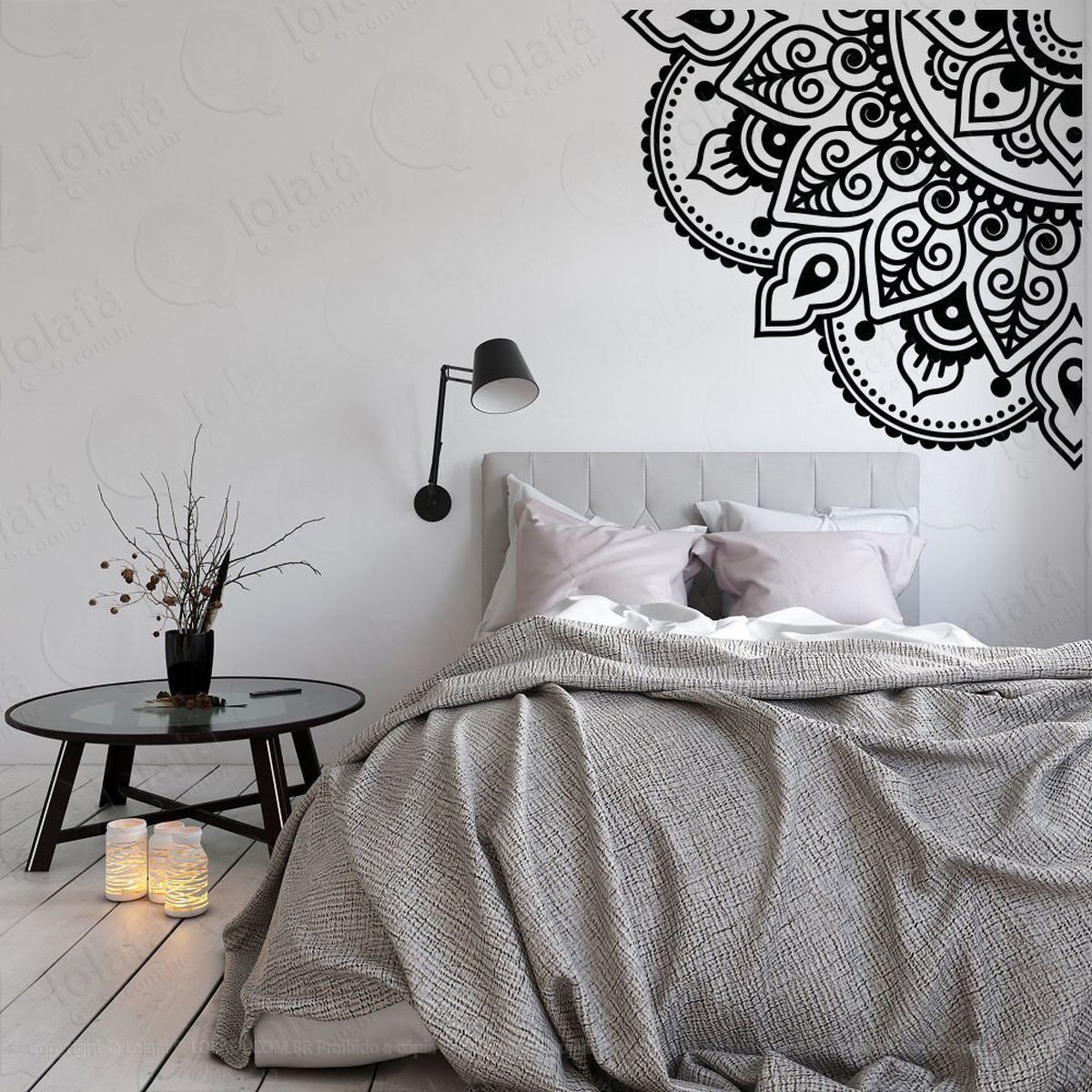 mandala para seguir por bons caminhos adesivo de parede decorativo para casa, quarto, sala e vidro - mod:451