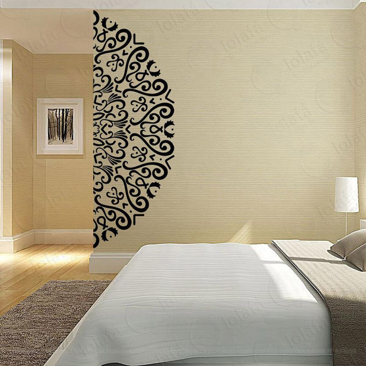 mandala para recomeçar com sabedoria adesivo de parede decorativo para casa, quarto, sala e vidro - mod:469