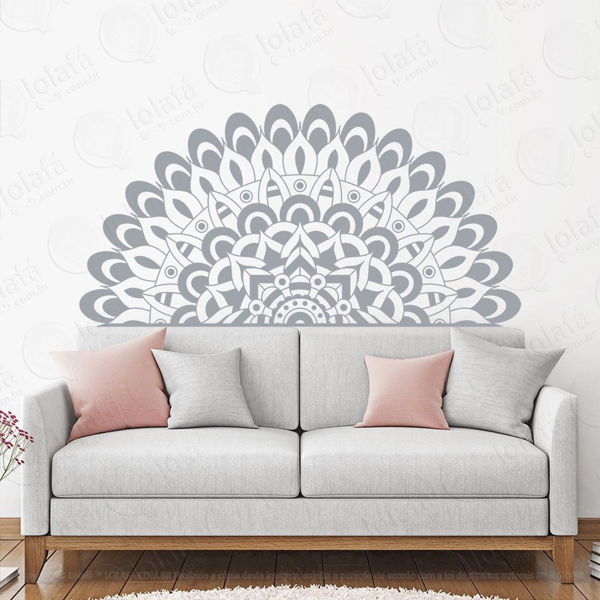 mandala para cultivar a liberdade adesivo de parede decorativo para casa, quarto, sala e vidro - mod:475