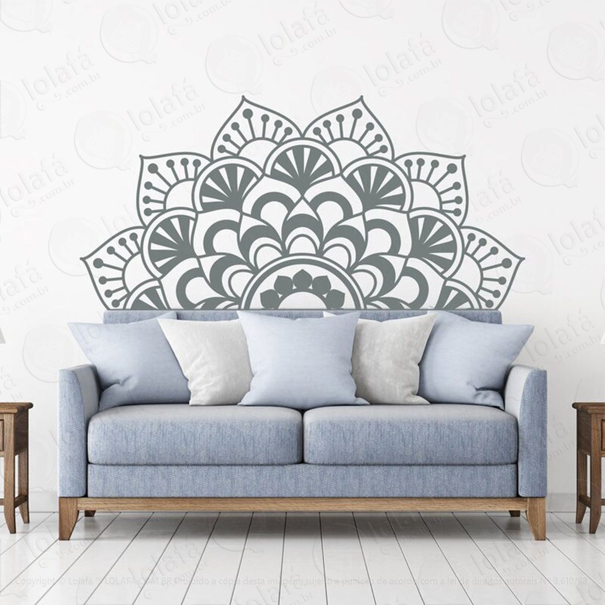 mandala para atrair saúde adesivo de parede decorativo para casa, quarto, sala e vidro - mod:480