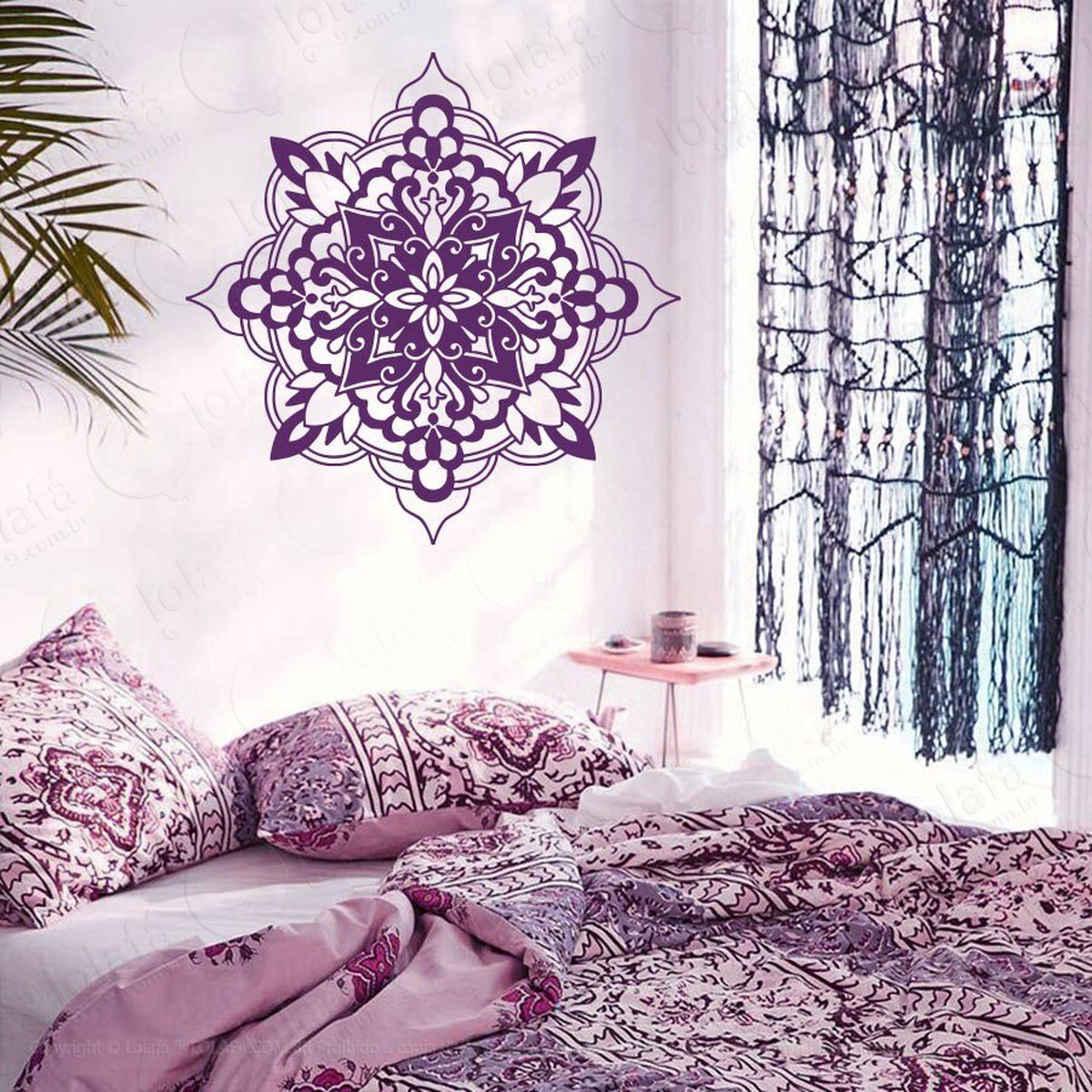 mandala das boas escolhas adesivo de parede decorativo para casa, quarto, sala e vidro - mod:488