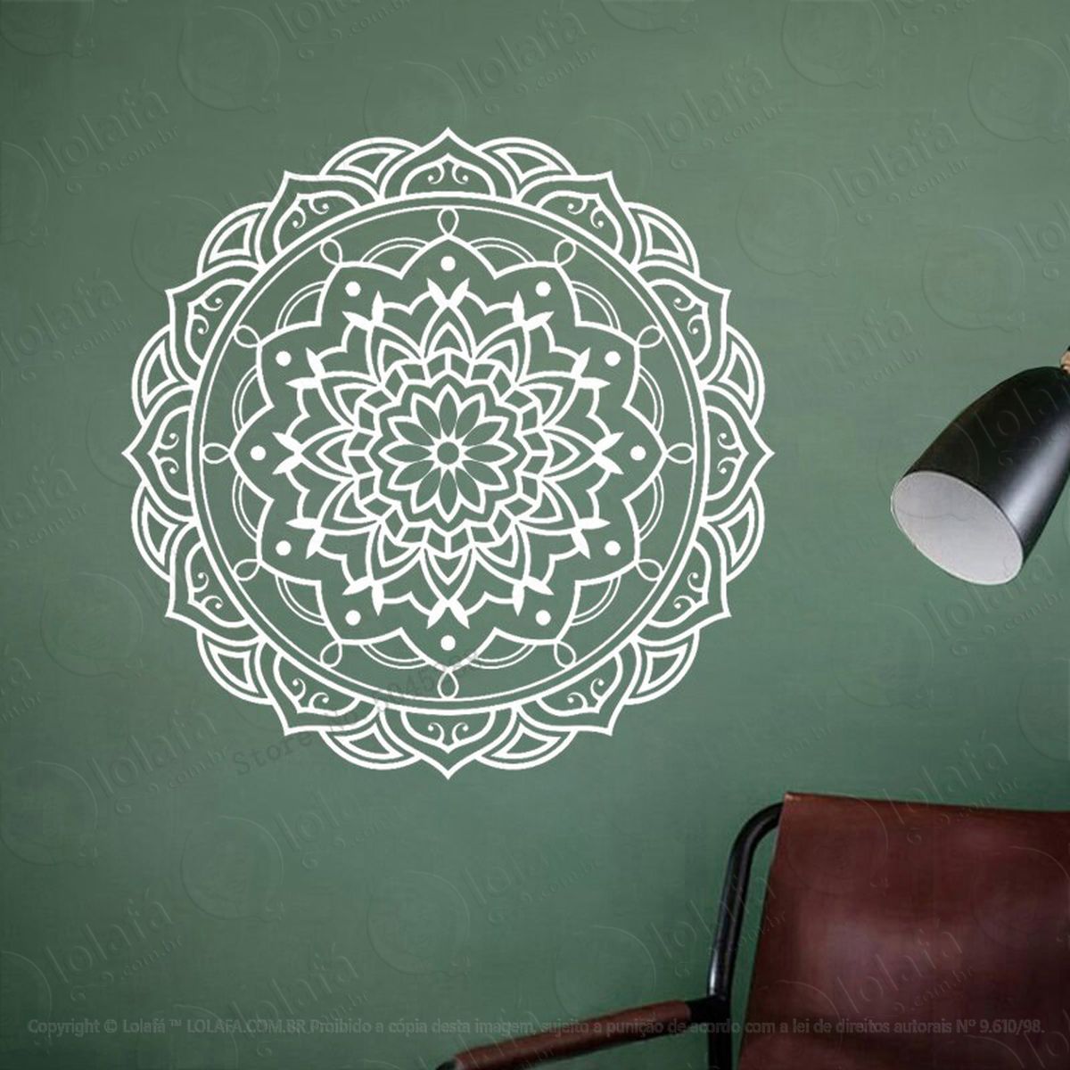 mandala do autoconhecimento adesivo de parede decorativo para casa, quarto, sala e vidro - mod:493