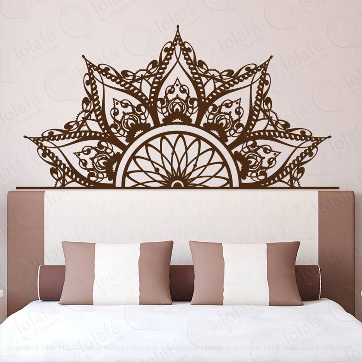 mandala seja amor adesivo de parede decorativo para casa, quarto, sala e vidro - mod:497