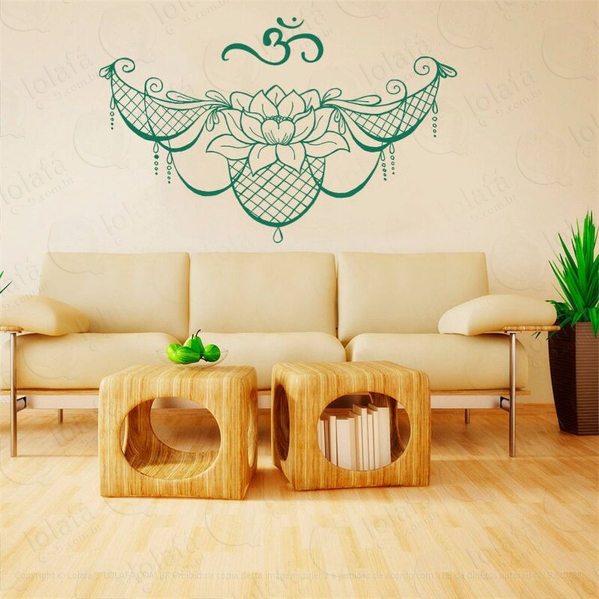 mandala flor de lótus para cultivar o equilíbrio da mente adesivo de parede decorativo para casa, quarto, sala e vidro - mod:514