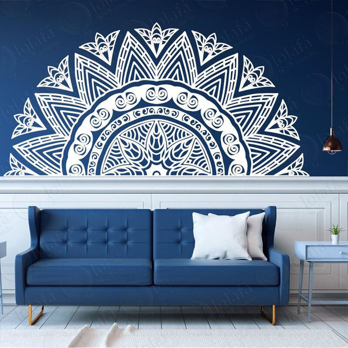 mandala para equilíbrio financeiro adesivo de parede decorativo para casa, quarto, sala e vidro - mod:518