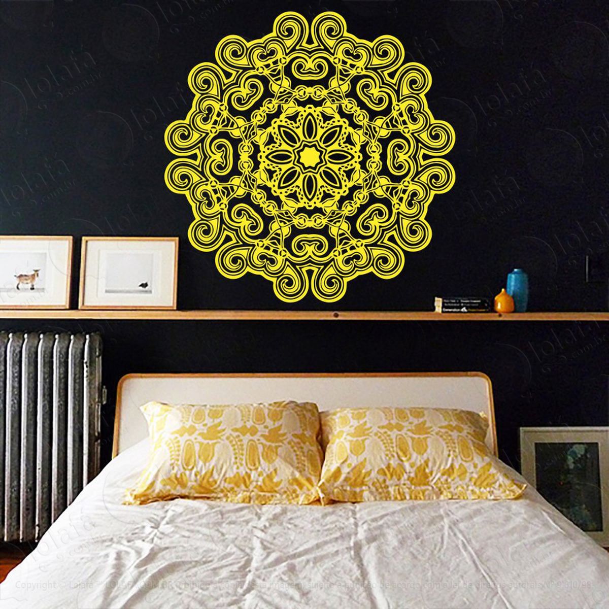 mandala da resiliência adesivo de parede decorativo para casa, quarto, sala e vidro - mod:520