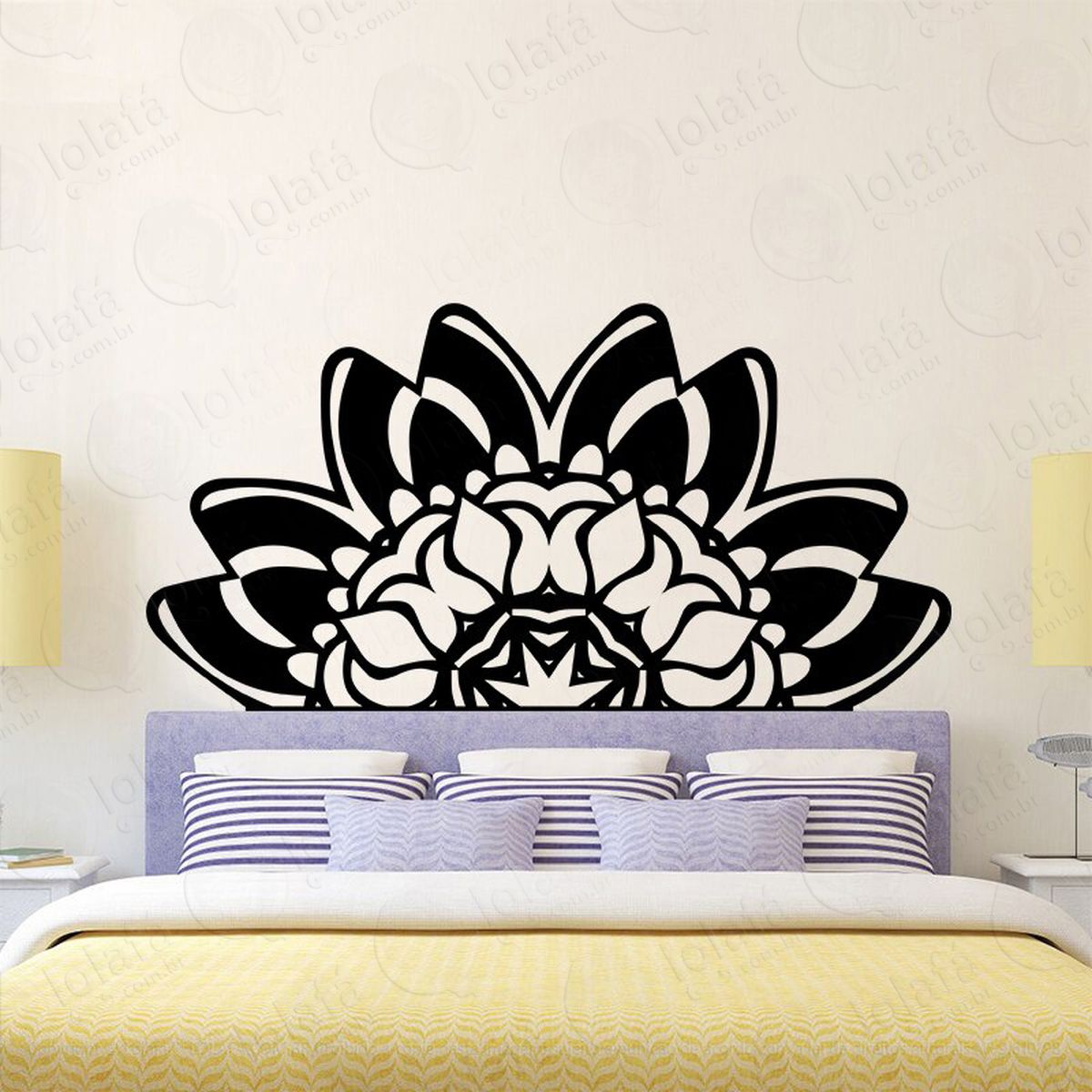 mandala seja recomeço adesivo de parede decorativo para casa, quarto, sala e vidro - mod:540