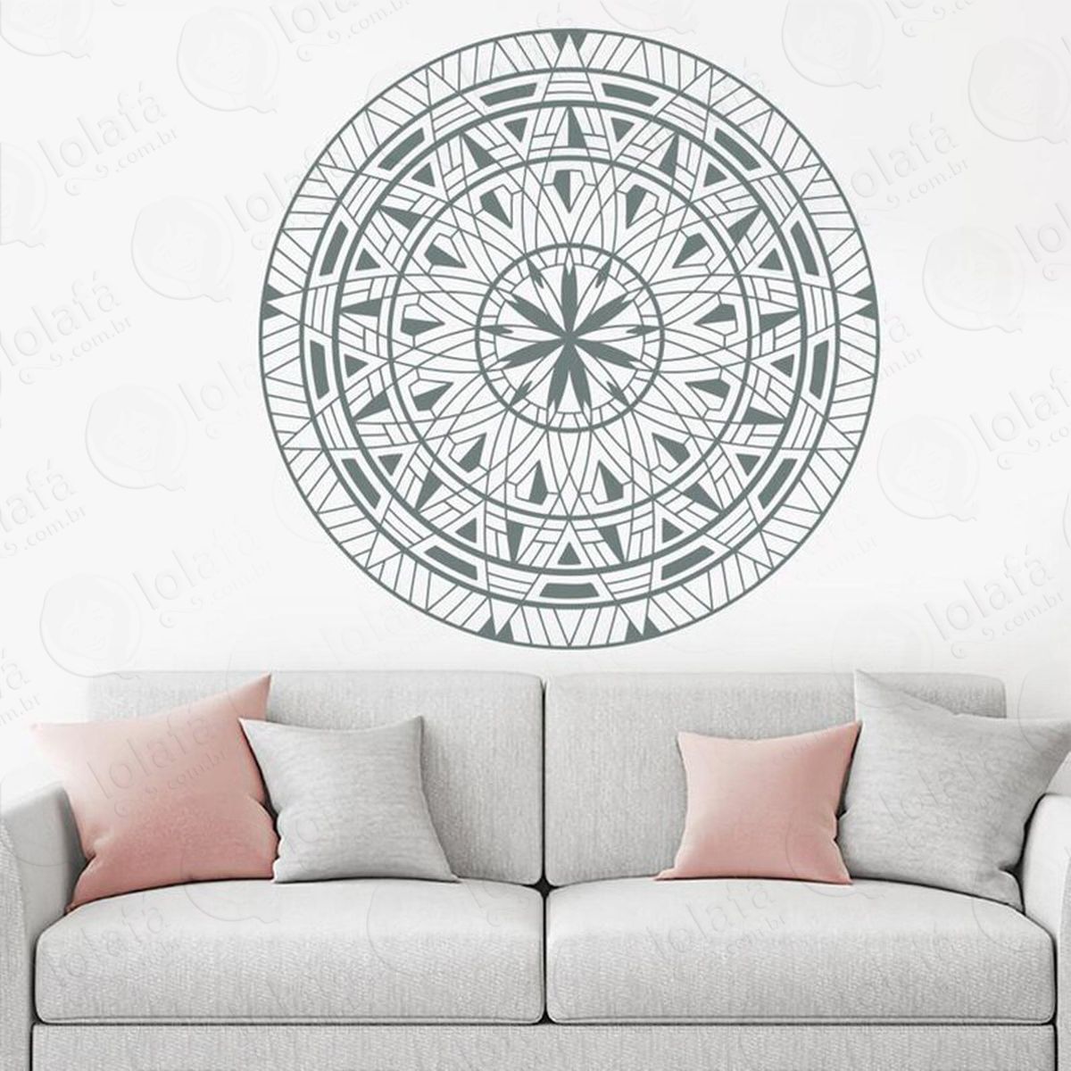 mandala do altruísmo adesivo de parede decorativo para casa, quarto, sala e vidro - mod:542