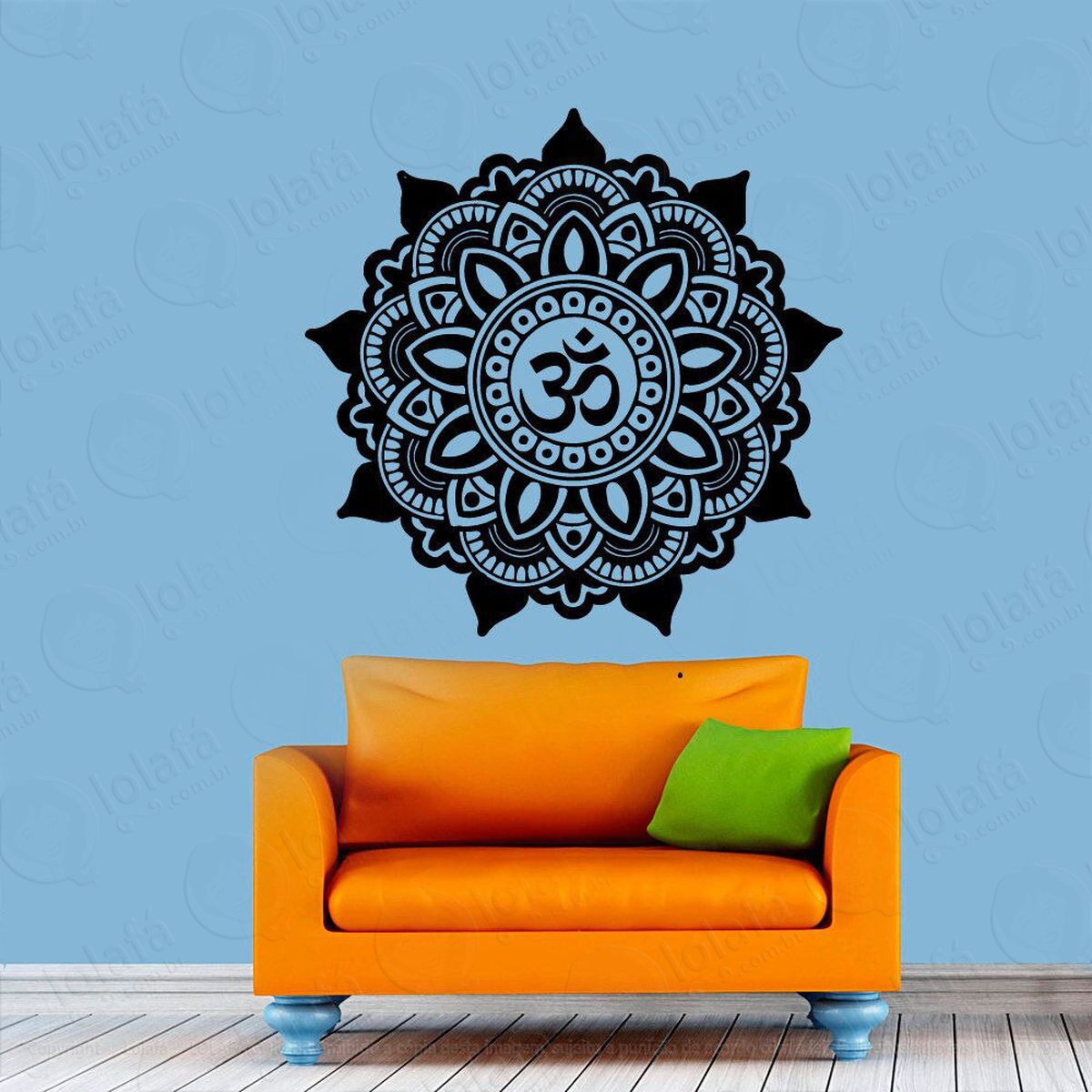 mandala do equilíbrio e boas energias adesivo de parede decorativo para casa, quarto, sala e vidro - mod:554