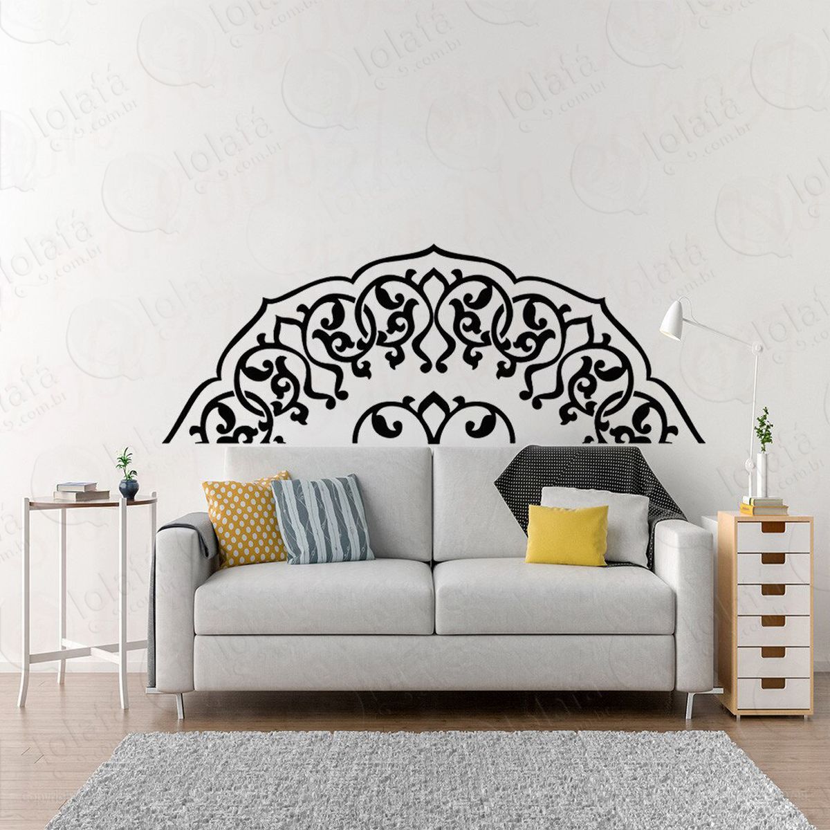 mandala para recomeçar com sabedoria adesivo de parede decorativo para casa, quarto, sala e vidro - mod:558