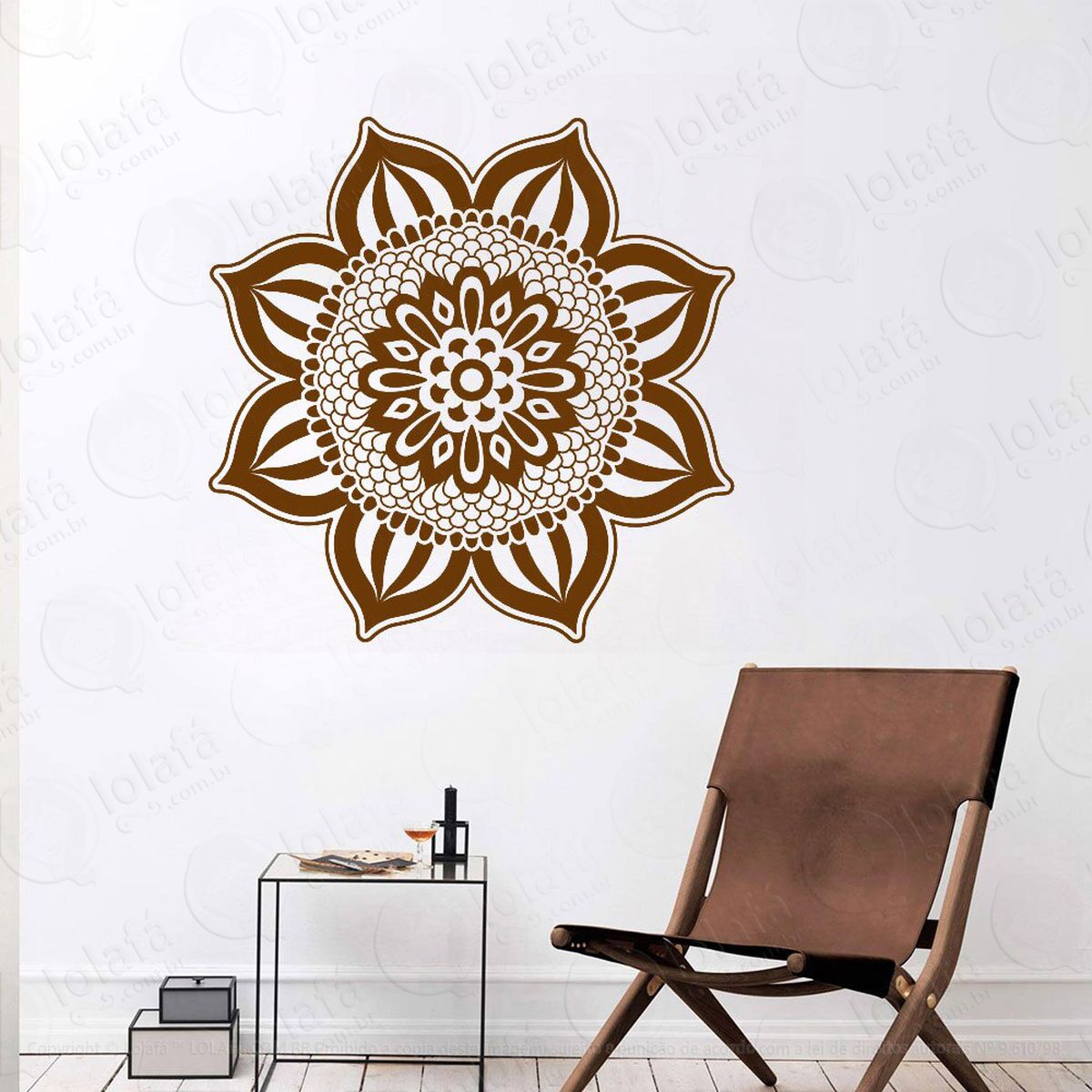 mandala seja verdadeiro adesivo de parede decorativo para casa, quarto, sala e vidro - mod:561