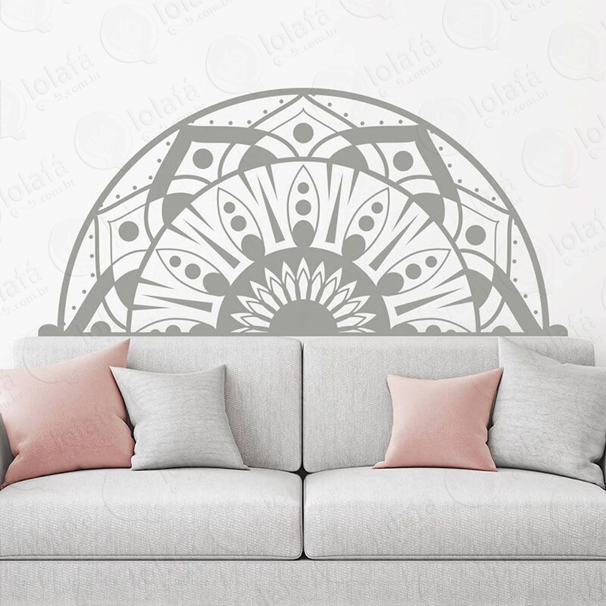 mandala para superar os obstáculos adesivo de parede decorativo para casa, quarto, sala e vidro - mod:568