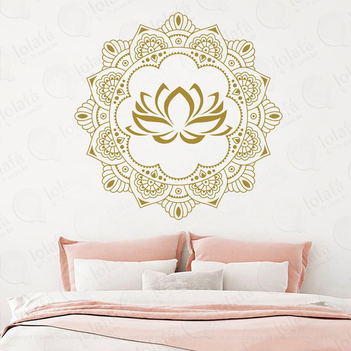 mandala para cultivar a força interior adesivo de parede decorativo para casa, quarto, sala e vidro - mod:598