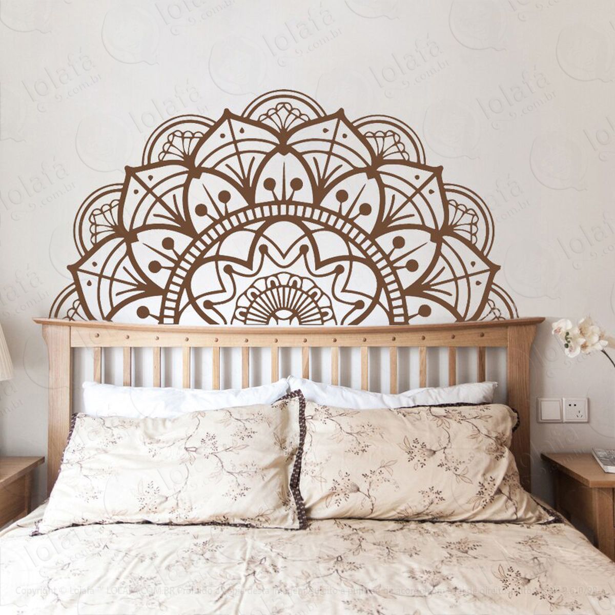 mandala para cultivar o otimismo adesivo de parede decorativo para casa, quarto, sala e vidro - mod:606