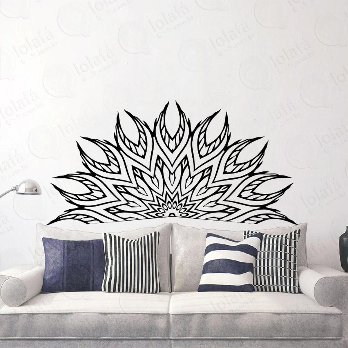 mandala seja força adesivo de parede decorativo para casa, quarto, sala e vidro - mod:608