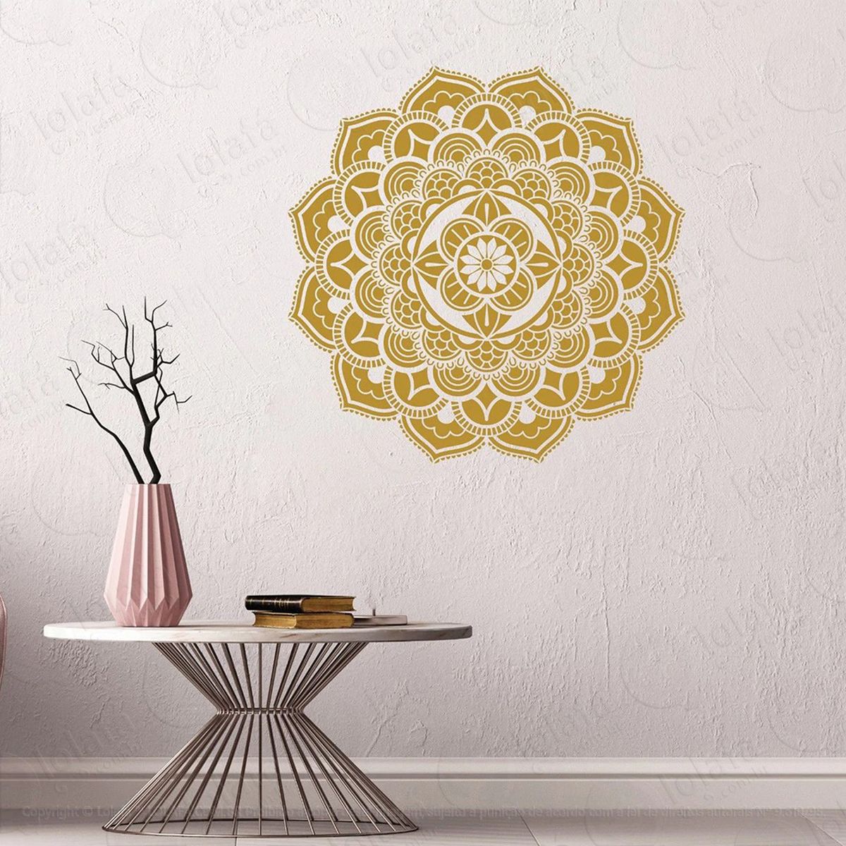 mandala para conquistar seus objetivos adesivo de parede decorativo para casa, quarto, sala e vidro - mod:609