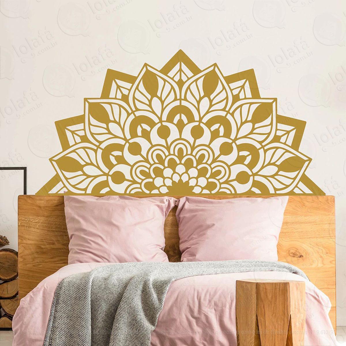 mandala para cultivar a felicidade adesivo de parede decorativo para casa, quarto, sala e vidro - mod:612